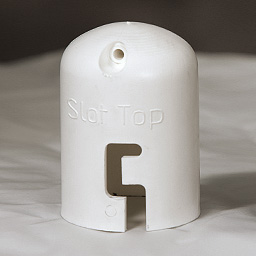 White Slot Top fence cap